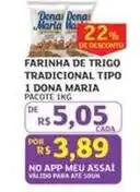 Assaí Atacadista Dona maria - farinha de trigo tradicional tipo 1 oferta