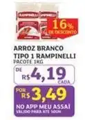Assaí Atacadista Rampinelli - arroz branco tipo 1 oferta