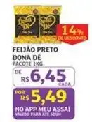 Assaí Atacadista Dona dê - feijão preto oferta