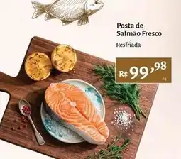 Novo Atacarejo Posta de salmão fresco oferta
