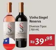 Novo Atacarejo Siegel - vinho reserva oferta