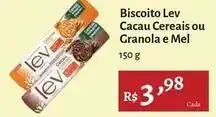 Novo Atacarejo Lev - biscoito cacau cereais ou granola e mel oferta