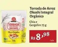 Novo Atacarejo Organico - torrada de arroz integral chia/gergelim oferta