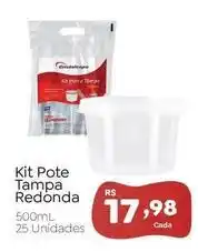 Novo Atacarejo Cristalcopo - kit pote redonda oferta