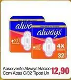 Spani Atacadista Always - absorvente basico com abas c/32 tipos un oferta