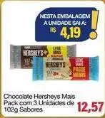 Spani Atacadista Hershey´s - chocolate mais pack com 3 unidades de sabores oferta