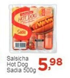 Rossi Supermercado Salsicha Hot Dog Sadia 500g oferta
