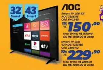 Lojas Becker Smart TV Led 32" AOC oferta