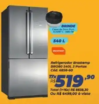 Lojas Becker Refrigerador Brastemp Brobo 540L oferta