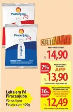 Atacadão Leite em Pó Piracanjuba Vários tipos oferta