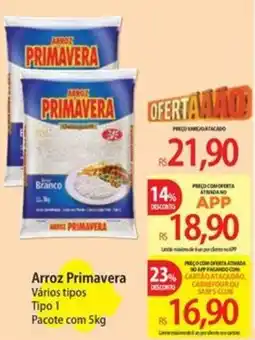 Atacadão Arroz primavera vários tipos tipo 1 oferta