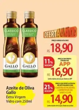 Atacadão Azeite de Oliva Gallo Extra Virgem Vidro oferta