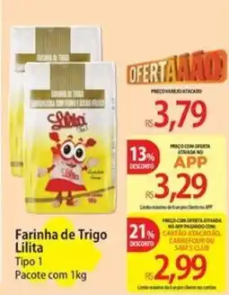 Atacadão Farinha de Trigo Lilita Tipo 1 oferta