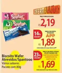 Atacadão Biscoito Wafer Atrevidos/Spantoo oferta