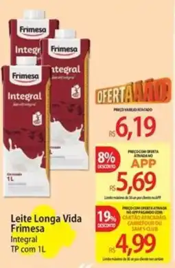 Atacadão Leite longa vida frimesa integral tp com 1l oferta