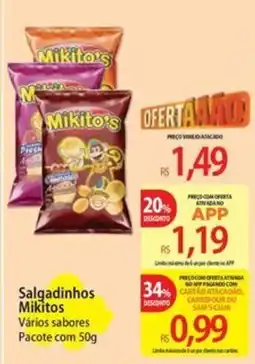 Atacadão Salgadinhos Mikitos Vários sabores oferta