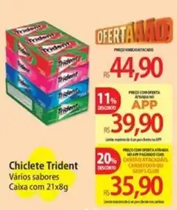 Atacadão Chicle trident vários sabores oferta