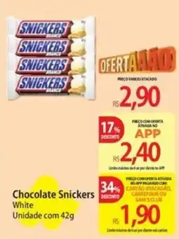 Atacadão Chocolate Snickers White oferta