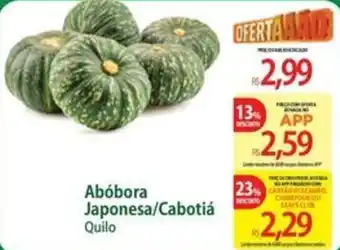 Abóbora Japonesa/Cabotia Quilo