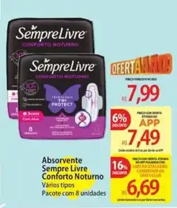 Atacadão Absorvente sempre livre conforto noturno vários tipos oferta