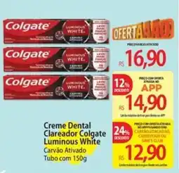 Atacadão Creme Dental Clareador Colgate Luminous White Carvão Ativado oferta