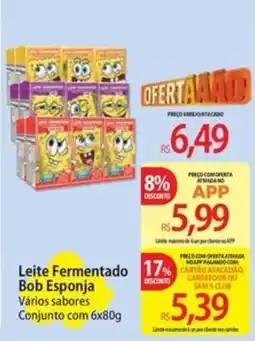 Atacadão Leite fermentado bob esponja vários sabores oferta