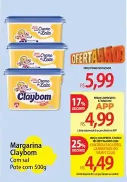 Atacadão Margarina claybom com sal oferta