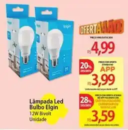 Atacadão Lâmpada Led Bulbo Elgin 12W Bivolt oferta
