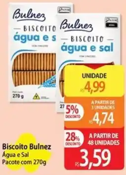 Atacadão Biscoito bulnez água e sal oferta