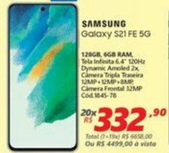 Lojas Becker Samsung Galaxy S21 FE 5G oferta