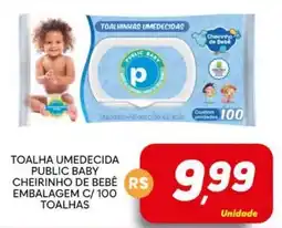 Supermercado Bem Barato Toalha umedecida public baby cheirinho de bebê oferta