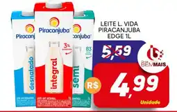 Supermercado Bem Barato Leite l. vida piracanjuba edge 1l oferta