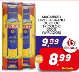 Supermercado Bem Barato Macarrão divella grano duro ou tricolori oferta
