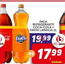 Supermercado Bem Barato Pack refrigerante coca-cola + fanta laranja oferta