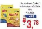 Supermercados BH Ninfa - biscoito cream cracker/ maisena/agua e sal/leite oferta