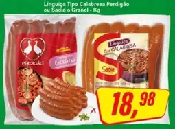 Rede Supermarket Linguiça Tipo Calabresa Perdigão ou Sadia a Granel oferta
