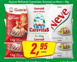 Rede Supermarket Açúcar Refinado Caravelas, Guarani ou Neve oferta