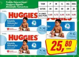 Rede Supermarket Huggies Rápida Absorção oferta