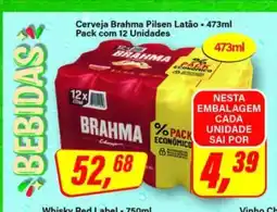 Rede Supermarket Cerveja Brahma Pilsen Latão oferta