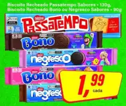 Rede Supermarket Biscoito Recheado Passatempo Sabores, Biscoito Recheado Bono ou Negresco Sabores oferta