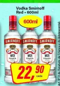 Rede Supermarket Vodka Smirnoff Red oferta