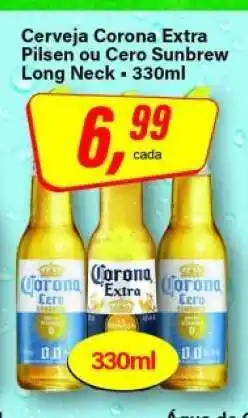 Rede Supermarket Cerveja Corona Extra Pilsen ou Cero Sunbrew Long Neck - 330ml oferta