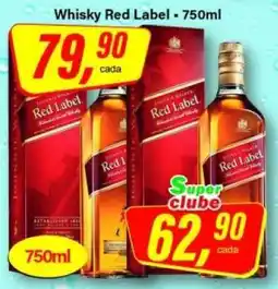 Rede Supermarket Whisky Red Label oferta