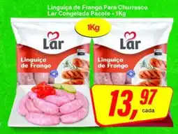 Rede Supermarket Linguiça de Frango Para Churrasco Lar Congelada Pacote - 1Kg oferta