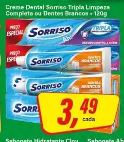 Rede Supermarket Creme Dental Sorriso Tripla Limpeza Completa ou Dentes Brancos oferta