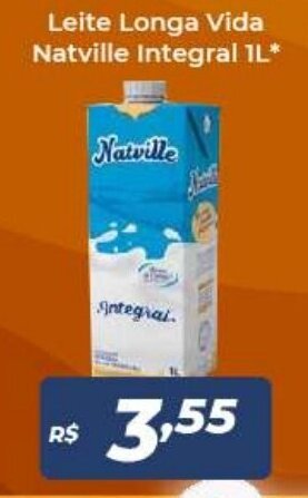 Atakarejo Leite Longa Vida Natville Integral 1L oferta
