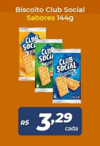 Atakarejo Biscoito Club Social Sabores 144g oferta