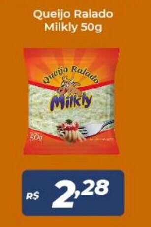 Atakarejo Queijo Ralado Milkly 50g oferta