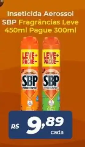 Atakarejo Inseticida Aerossol SBP Fragrancias leve 450ml pague 300ml oferta