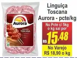 Serrano Supermercado Linguiça Toscana Aurora oferta
